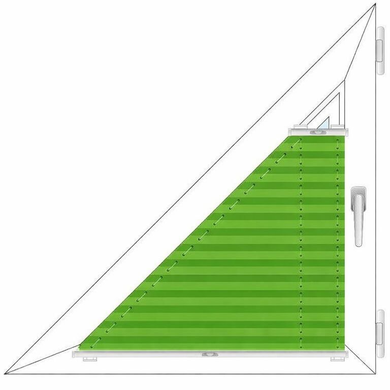 Plisa na okna trapezowe obsługa za pomocą uchwytu