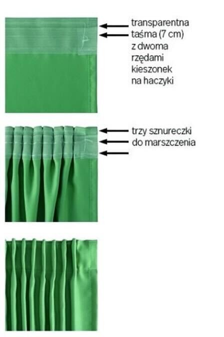Zasłona z taśmą marszczącą